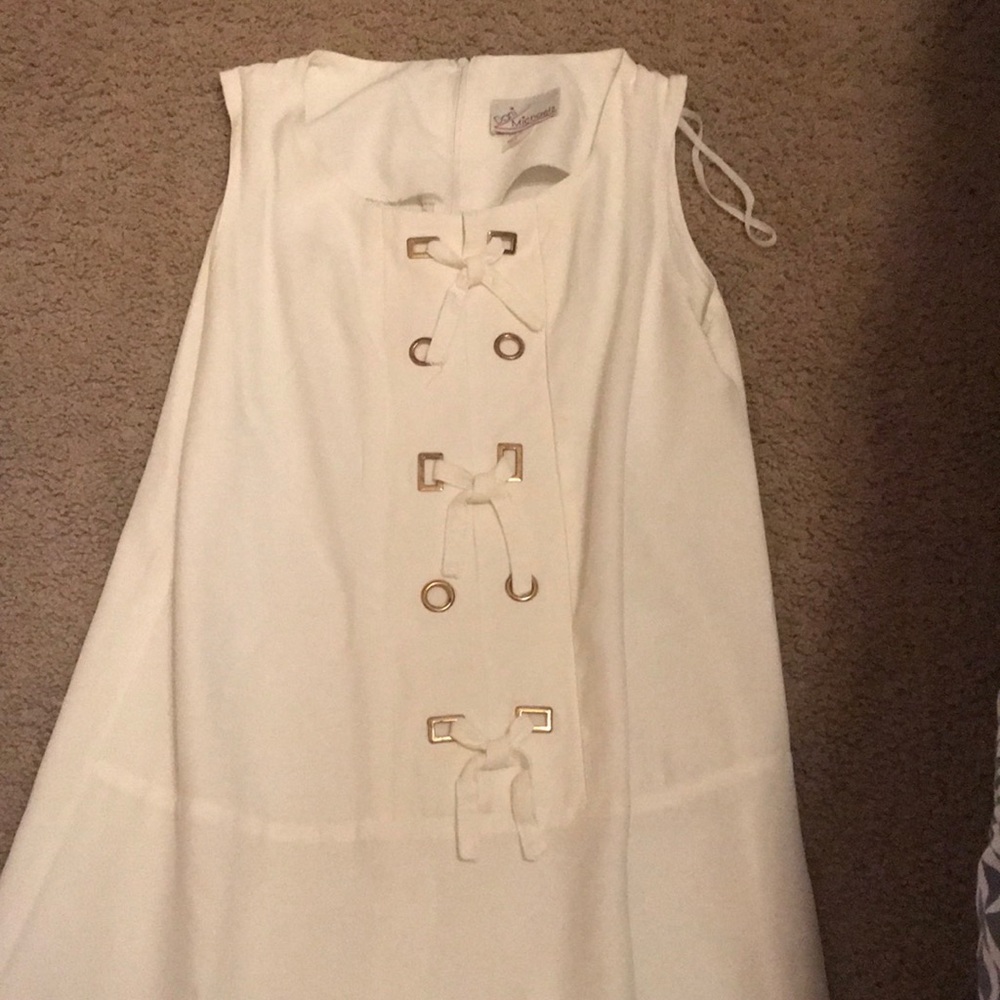 White dani machaels dress